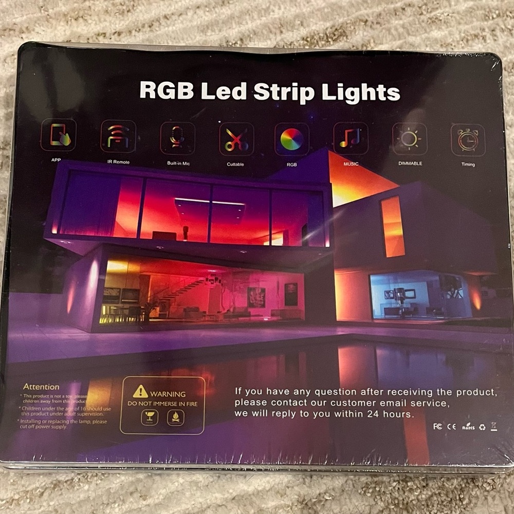 Vibrant RGB LED Strip Lights    100 feet long